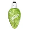 Personalized Green Light Bulb Glass Ornament