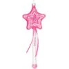 Personalized Pink Magic Wand Glass Ornament