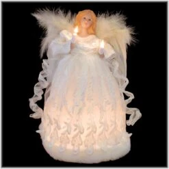 12 Inch Ivory Angel 10 Light Tree Top
