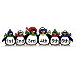 Personalized Penguin Family Of 6 Glass Sparkle Ornament -Christmas Decoration Store 1178751 web 4