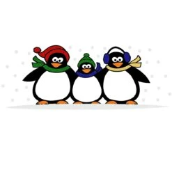 Personalized Penguin Family Of 3 Glass Sparkle Ornament -Christmas Decoration Store 1178752 web 3