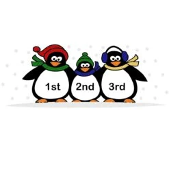 Personalized Penguin Family Of 3 Glass Sparkle Ornament -Christmas Decoration Store 1178752 web 4