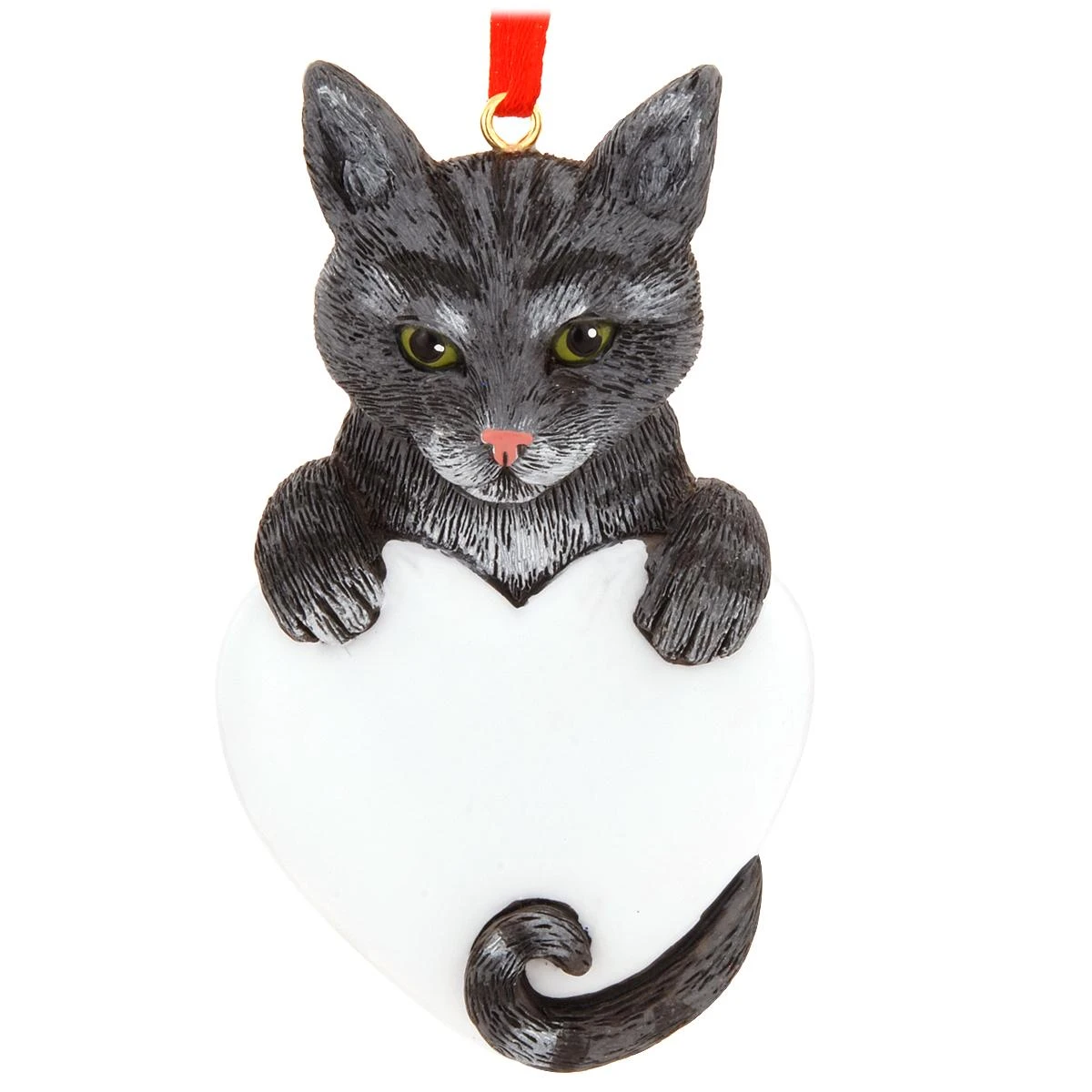 Personalized Gray Tabby Cat Ornament 2 Personalized Gray Tabby Cat Ornament - Image 2