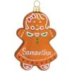 Personalized Gingerbread Girl Glass Ornament