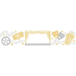 Personalized Theatre Design On Black Sparkle Glass Ornament -Christmas Decoration Store 1180683 web 3