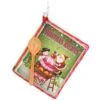 Recipe Book With Santa Glass Ornament