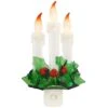 8 Inch Nightlight With Candles And Holly