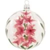 Indented Flowers Glass Ornament
