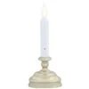8.5 Inch Battery Operated Candle With Pewter Holder
