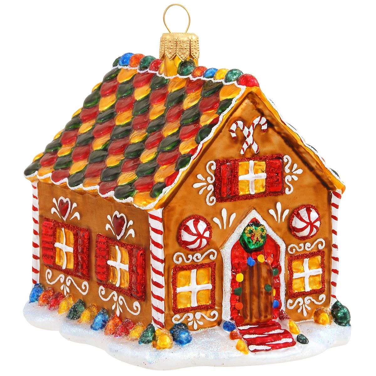 2015 Annual Form Gingerbread House Glass Ornament 1 2015 Annual Form Gingerbread House Glass Ornament