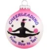 Cheerleading From Bow To Toe Glass Ornament