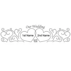 Personalized Our Wedding Hearts Swirl White Glass Ornament -Christmas Decoration Store 1189296 web 4