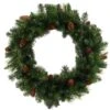 24 Inch Artificial Woodland Wreath With Pinecones