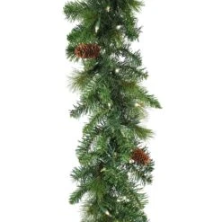 9 Foot X 10 Inch Woodland Pre-Lit Clear Artificial Garland