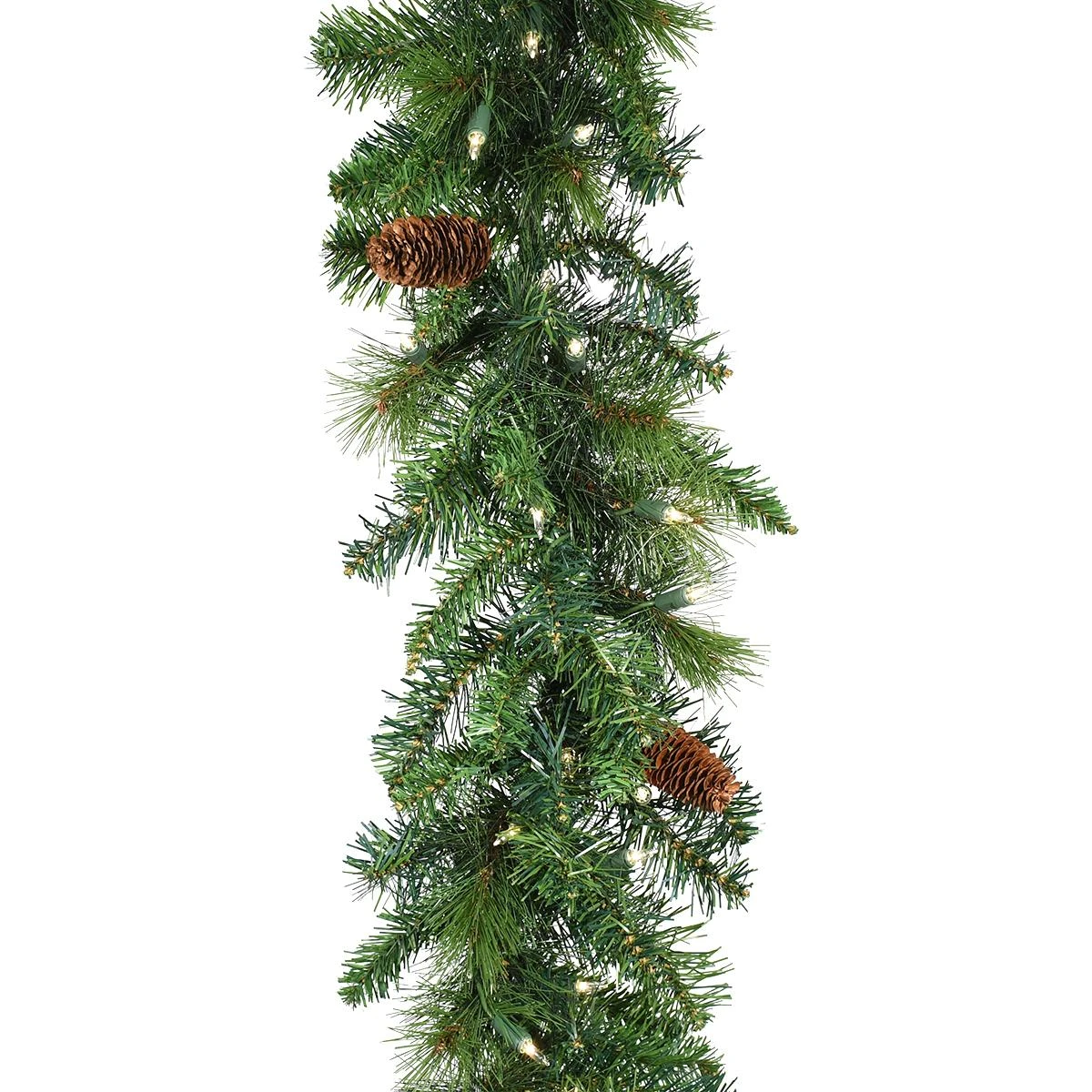 9 Foot X 10 Inch Woodland Pre-Lit Clear Artificial Garland 1 9 Foot X 10 Inch Woodland Pre-Lit Clear Artificial Garland