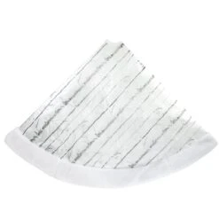 48 Inch Organza Tree Skirt With Birch Tree Pattern