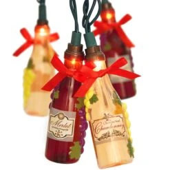 Wine Bottle 10 Light Set