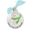 My First Christmas With Snowman Boy Glass Ornament