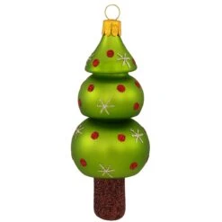 Modern Christmas Tree Glass Ornament