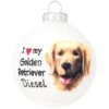 Personalized I Love My Golden Retriever Ornament