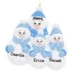 Personalized Snowman Group Of 4 Ornament