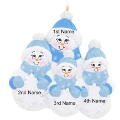 Personalized Snowman Group Of 4 Ornament -Christmas Decoration Store 1194395 web 3