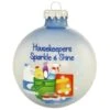 Housekeepers Sparkle And Shine Glass Ornament