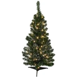 36 Inch Frosted Tree With 100 Clear Lights