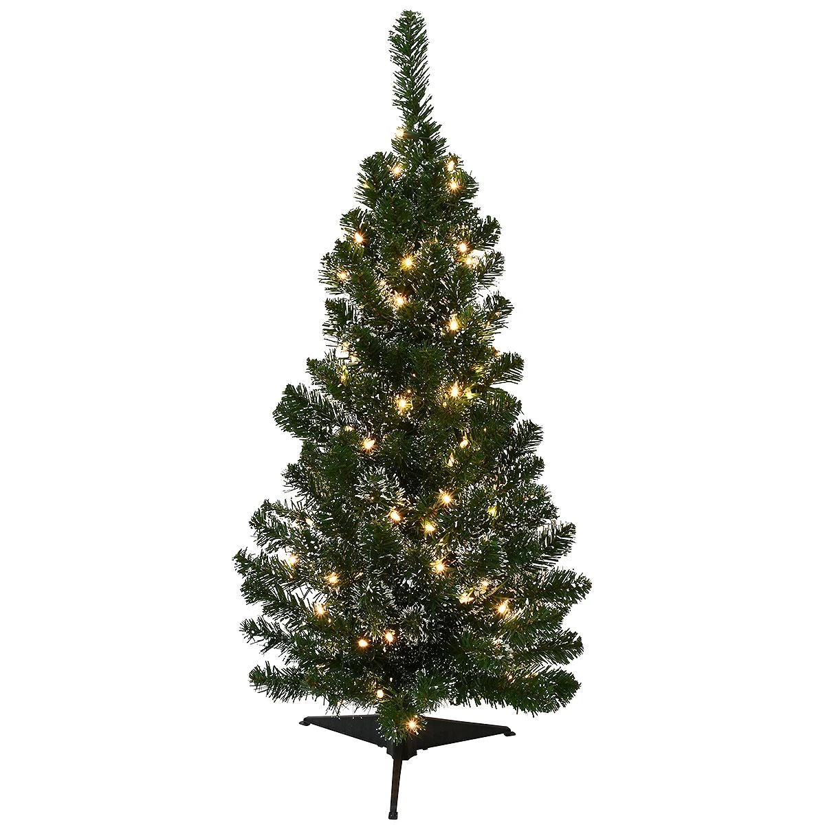 36 Inch Frosted Tree With 100 Clear Lights 1 36 Inch Frosted Tree With 100 Clear Lights