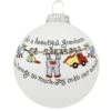 Grandson Joy Heart Gifts Glass Ornament