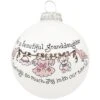 Granddaughter Joy Heart Gifts Glass Ornament