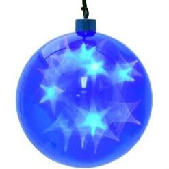 Blue 6 Inch Sphere With 20 LED Phasing