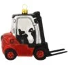 Forklift Glass Ornament