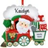 Personalized Train With Santa And Gifts Ornament