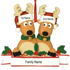 Personalized Reindeer Family Of 2 Ornament -Christmas Decoration Store 1200292 web 3