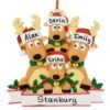 Personalized Reindeer Family Of 4 Ornament