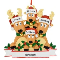 Personalized Reindeer Family Of 4 Ornament -Christmas Decoration Store 1200294 web 3