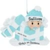 Personalized Baby Boy In Blue Gift Box Ornament
