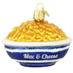 Bowl Of Mac And Cheese Glass Ornament