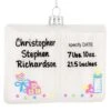 Personalized Baby Book Glass Ornament
