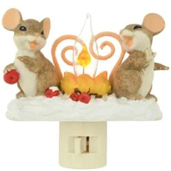 Mice By Campfire Charming Tails Night Light