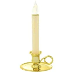 Williamsburg 9 Inch Brass LED Battery Operated Candle