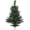 24 Inch Miniature Frosted Tree With 50 Multi Color Lights