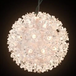 6 Inch Clear Sphere With 50 White Lights