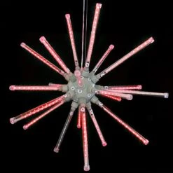20 Inch Meteor Burst With Mixed Length Red LED Lights