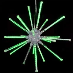 20 Inch Meteor Burst With Mixed Length Green LED Lights
