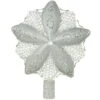 7.25 Inch Silver Star Glass Tree Topper