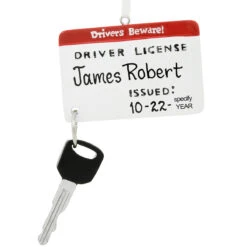 Personalized Driver's License And Key Ornament
