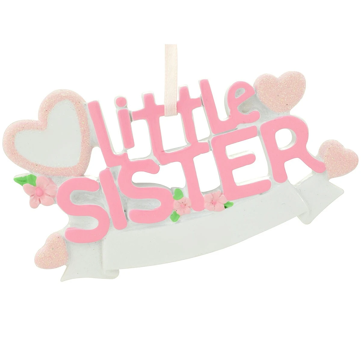 Personalized Little Sister Banner Ornament 2 Personalized Little Sister Banner Ornament - Image 2