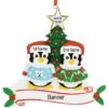 Personalized 2 Penguins In Christmas Sweaters Ornament